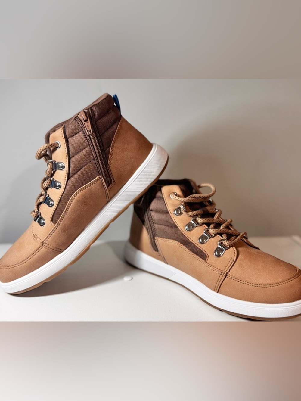 Target BOYS Tan and Brown High-Top Casual Boots